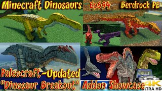 Paleocraft Dinosaur Breakout Addon Update Dinosaur Showcase Bedrock PE Minecraft Dinosaurs Ep694 [upl. by Harday]