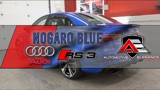 Nogaro Blue Audi RS3  Paint Protection Film  Automotive Elegance [upl. by Rikahs]