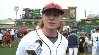 TinCaps outfielder Jack Suwinski full interview on 52018 [upl. by Ardnaed768]