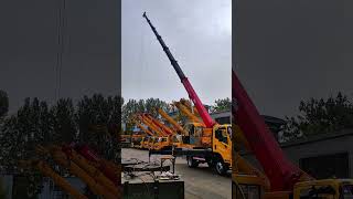 5ton truck crane lifting weight 750 kg 19 meters back come and see crane manufacturer [upl. by Masson152]