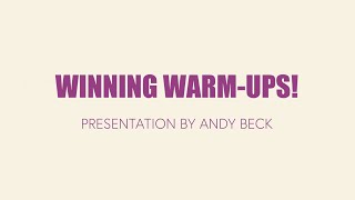 Winning WarmUps Andy Beck presenter [upl. by Norean989]