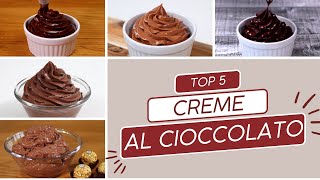 CREMA AL CIOCCOLATO Le 5 migliori ricette per farcire torte e dolci [upl. by Alis]