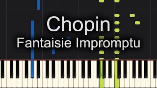 Fantaisie Impromptu Chopin Piano Tutorial Synthesia [upl. by Inaej668]