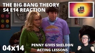 THE BIG BANG THEORY S4 E14 THE THESPIAN CATALYST REACTION 4x14 PENNY GIVES SHELDON ACTING LESSONS [upl. by Gibe]