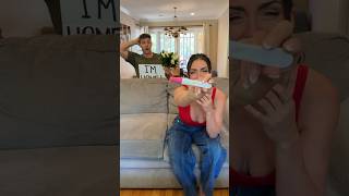 Mom finds out she’s pregnant through a viral TikTok trend and tells dad shorts [upl. by Erdnassac897]