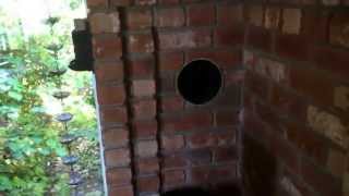 Clean Chimney from Inside Stove Pipe Empty Creosote at Clean Out [upl. by Refanej]