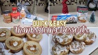 QUICK amp EASY THANKSGIVING DESSERTS  LAST MINUTE THANKSGIVING RECIPES 2018  Fall Desserts [upl. by Kerianne]