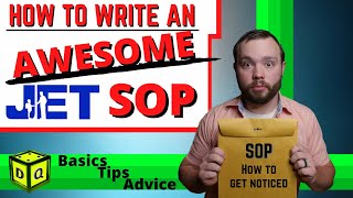 JET Program How to write an AWESOME Statement of Purpose Sop [upl. by Balliol]