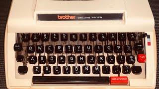 Brother Deluxe 750TR typewriter [upl. by Sasnett]