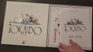 Tokaido Board Game  Whats in the Box [upl. by Halimaj365]