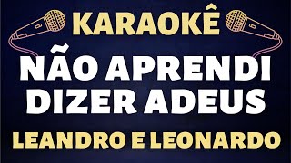 Karaokê  Leandro e Leonardo  Não Aprendi Dizer Adeus [upl. by Eustatius]