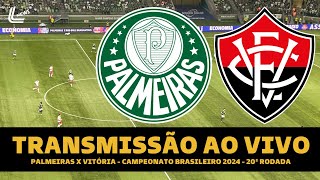 PALMEIRAS X VITÓRIA TRANSMISSÃO AO VIVO DIRETO DO ALLIANZ PARQUE  BRASILEIRÃO 2024 20ª RODADA [upl. by Xed]