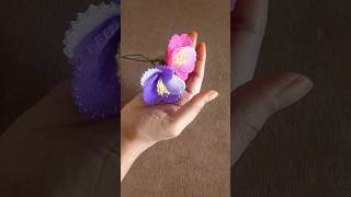 Pink purple nylon Stocking Flowers 🌺😍youtubeshorts diy flowerdecoration craft stockings [upl. by Flori]