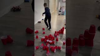 Kids had fun playing “bowling at home youtubeshorts youtubekids funny kidsofyoutube diy fyp [upl. by Arymat704]