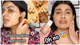 LAKMÉ 9to5 PRIMER  MATTE PERFECT COVER FOUNDATION REVIEW  Lakmé 9to5 Primer  Matte Warm Beige 230 [upl. by Adnarom367]