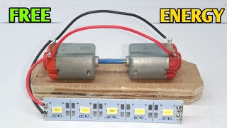 How to generate free energy generator with two dc motor  new technology  science project [upl. by Ylaek]