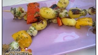 Brochetas vegetales  Comida saludable  Recetas de cocina [upl. by Faubion256]