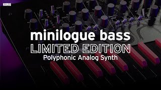 Korg minilogue bass  Limited Edition Polyphonic Analog Synth [upl. by Yeldud913]