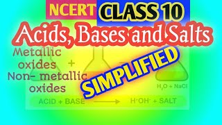 Class 10🎯Acids Bases and Salts Metallic amp Non Metallic Oxides NCERT Simplified [upl. by Yaakov]