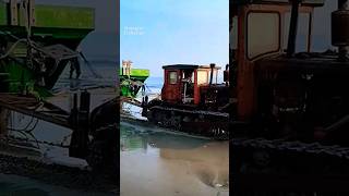 Crawler tractor operating on the beach work machine shorts [upl. by Bowrah]