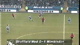 Sheffield Wednesday vs Wimbledon March 9th 1997 FA Cup Quarter Final Entire 2nd half [upl. by Aileda]