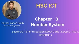 Lecture 17 Introduction to Binary code  ASCII UNICODE EBCDIC BCD [upl. by Nevarc466]