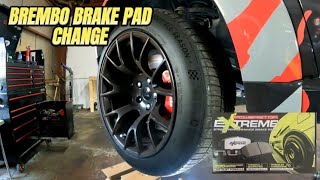 How to Change Brembo Brake Pads  Powerstop Brake Pad Install [upl. by Nrublim]