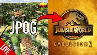 Building a JPOG Park in Jurassic World Evolution 2 LIVE [upl. by Lraed669]