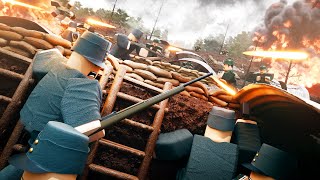 BIGGEST ever ROBLOX WW1 Trench Warfare Simulation in NEW Roblox Entrenched Update [upl. by Rombert]