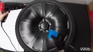 VVIVID Vinyl  How To Vinyl Wrap Car Rims easily [upl. by Htaek359]