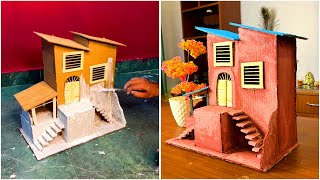 DIY Miniature House Model  StepbyStep Tutorial for Building a Cardboard House [upl. by Tolmann]