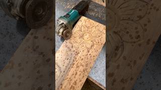 Wood carving flower design shorts woodworking woodcarving [upl. by Akselaw]