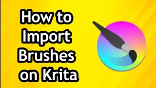 How to Import Brushes on Krita [upl. by Kinemod]