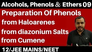 Alcohols  Phenols n Ethers 09 II Preparation Of Phenols  All Methods in One Video JEENEET [upl. by Eirolav]