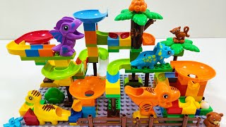 Dino Coaster Quest A Marble Run Building Block Adventure [upl. by Still]