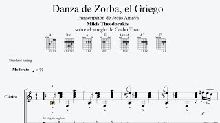 Zorba el Griego  Cacho Tirao  Tablatura para Guitarra Solista [upl. by Francyne]