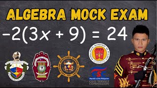 ALGEBRA MOCK EXAM Part 2  PNPA PMA PMMA MAAP UPCAT NAPOLCOM Civil Service Exam Reviewer [upl. by Knut]