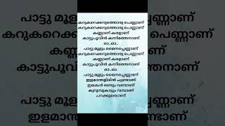 Karukaruthoru Pennanu Song lyrics malayalam music song [upl. by Petigny]