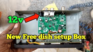 New Free dish Setup Box  dd free dish card with 12v supply  Electronics Verma [upl. by Einotna415]