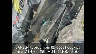 JANSEN Rupsdumper RD300S hoogkipsysteem motorkruiwagen [upl. by Artemla133]