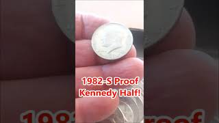 1982S KENNEDY Half dollar found coinrollhunting Diggin w Rob short [upl. by Noiraa]