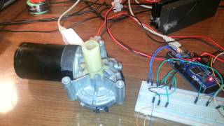 Arduino ibt2 h bridge and 12V wiper motor [upl. by Brost]