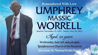 Live Stream of funeral Service for Umphrey Massic Worrell [upl. by Emerick]