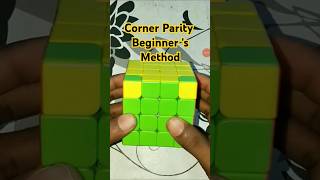 HOW TO SOLVE CORNER PARITY IN 44  BEGINNERS 🔰 METHOD rubixcube technogamersolvingcube short [upl. by Meli]