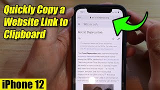 iPhone 12 How to Quickly Copy a Website Link to Clipboard [upl. by Kath]