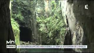 SUIVEZ LE GUIDE  Le souterroscope des ardoisières le temple souterrain de lor bleu [upl. by Nakhsa884]