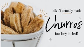 CHURROS ∙ baking with meghan ∙ BAKEMAS DAY 9 [upl. by Ardnala]