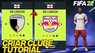 Como MUDAR o EMBLEMA e os UNIFORMES no modo CRIAR UM CLUBE no FIFA 22  TUTORIAL PTBR PC [upl. by Knighton]