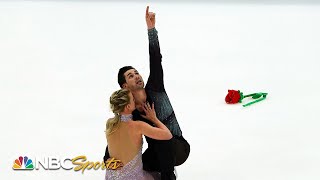 Hubbell and Donohues last nationals dance results in massive score silver medal  NBC Sports [upl. by Eicnahc535]