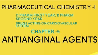 Antianginal agents classification pharmacy chemistry [upl. by Sib]